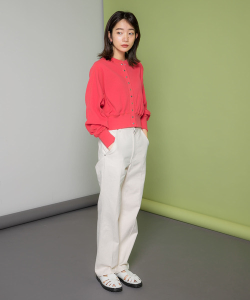 KBF（ケイビーエフ）の「ドロップショルダードット釦カーディガン（カーディガン/ボレロ・レディース・ブラック/カーキ/ピンク/イエロー系その他・ONE）」の16枚目の写真