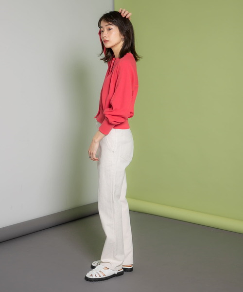 KBF（ケイビーエフ）の「ドロップショルダードット釦カーディガン（カーディガン/ボレロ・レディース・ブラック/カーキ/ピンク/イエロー系その他・ONE）」の17枚目の写真