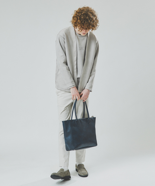 ABAHOUSE GRAY（アバハウスグレイ）の「【アンサンブル対応】ネオスエード ボタンレス カーディガン（カーディガン/ボレロ・メンズ・グレー/ベージュ/グレイッシュブルー/ブラック・46/48）」の16枚目の写真