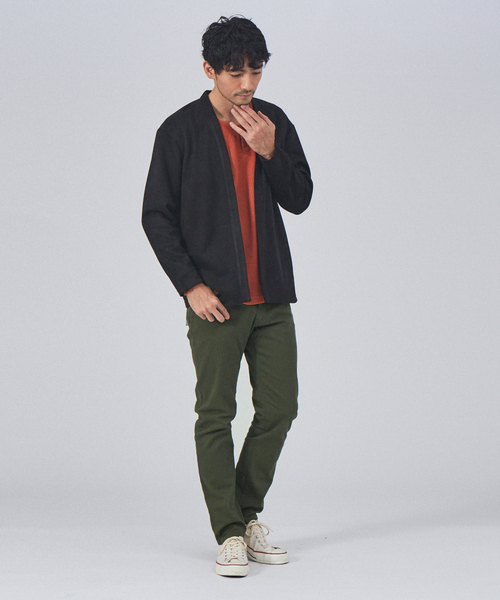 ABAHOUSE GRAY（アバハウスグレイ）の「【アンサンブル対応】ネオスエード ボタンレス カーディガン（カーディガン/ボレロ・メンズ・グレー/ベージュ/グレイッシュブルー/ブラック・46/48）」の18枚目の写真