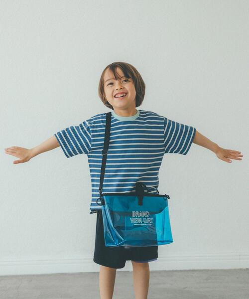 green label relaxing（グリーンレーベルリラクシング）の「【WEB限定】TJ ボーダー ビッグTシャツ 100cm-160cm★★（Tシャツ/カットソー・キッズ・ネイビー/オフホワイト/ライラック・110cm/100cm/120cm/130cm/140cm/150cm/160cm）」の3枚目の写真