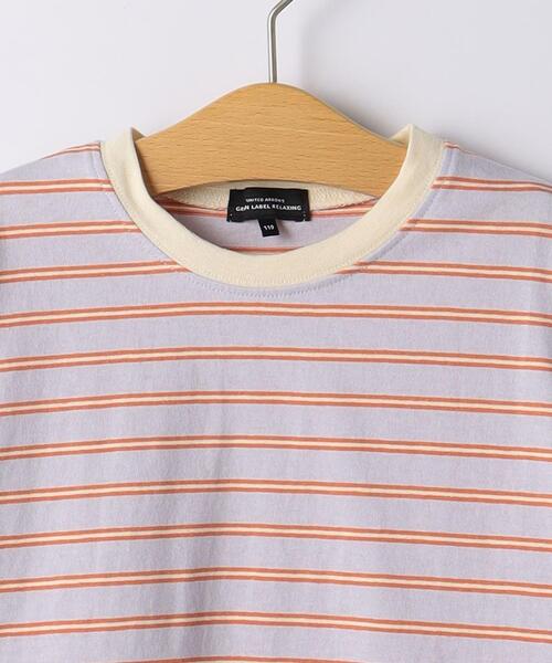 green label relaxing（グリーンレーベルリラクシング）の「【WEB限定】TJ ボーダー ビッグTシャツ 100cm-160cm★★（Tシャツ/カットソー・キッズ・ネイビー/オフホワイト/ライラック・110cm/100cm/120cm/130cm/140cm/150cm/160cm）」の7枚目の写真