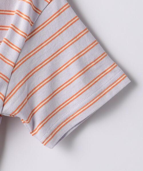 green label relaxing（グリーンレーベルリラクシング）の「【WEB限定】TJ ボーダー ビッグTシャツ 100cm-160cm★★（Tシャツ/カットソー・キッズ・ネイビー/オフホワイト/ライラック・110cm/100cm/120cm/130cm/140cm/150cm/160cm）」の8枚目の写真