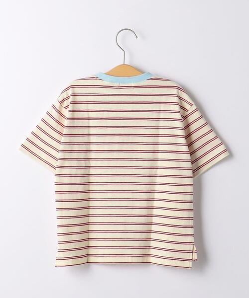 green label relaxing（グリーンレーベルリラクシング）の「【WEB限定】TJ ボーダー ビッグTシャツ 100cm-160cm★★（Tシャツ/カットソー・キッズ・ネイビー/オフホワイト/ライラック・110cm/100cm/120cm/130cm/140cm/150cm/160cm）」の11枚目の写真