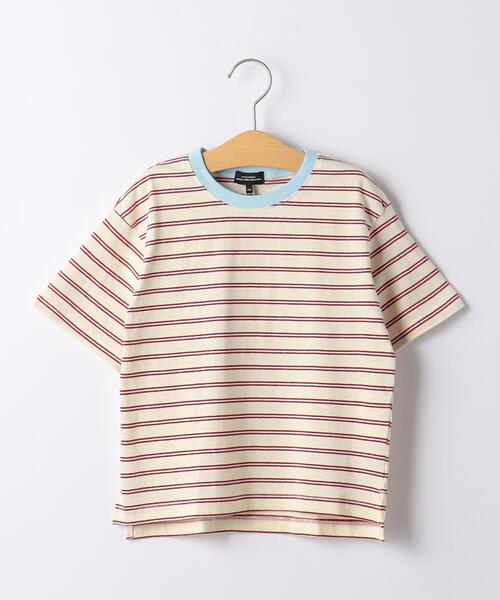 green label relaxing（グリーンレーベルリラクシング）の「【WEB限定】TJ ボーダー ビッグTシャツ 100cm-160cm★★（Tシャツ/カットソー・キッズ・ネイビー/オフホワイト/ライラック・110cm/100cm/120cm/130cm/140cm/150cm/160cm）」の14枚目の写真