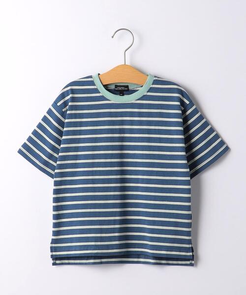 green label relaxing（グリーンレーベルリラクシング）の「【WEB限定】TJ ボーダー ビッグTシャツ 100cm-160cm★★（Tシャツ/カットソー・キッズ・ネイビー/オフホワイト/ライラック・110cm/100cm/120cm/130cm/140cm/150cm/160cm）」の15枚目の写真