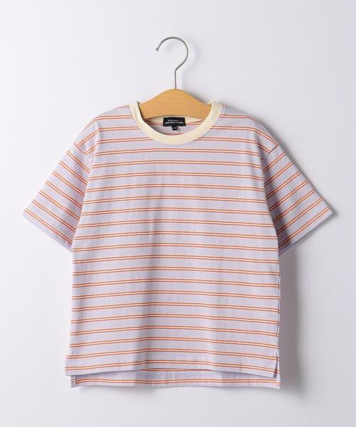 green label relaxing（グリーンレーベルリラクシング）の「【WEB限定】TJ ボーダー ビッグTシャツ 100cm-160cm★★（Tシャツ/カットソー・キッズ・ネイビー/オフホワイト/ライラック・110cm/100cm/120cm/130cm/140cm/150cm/160cm）」の16枚目の写真