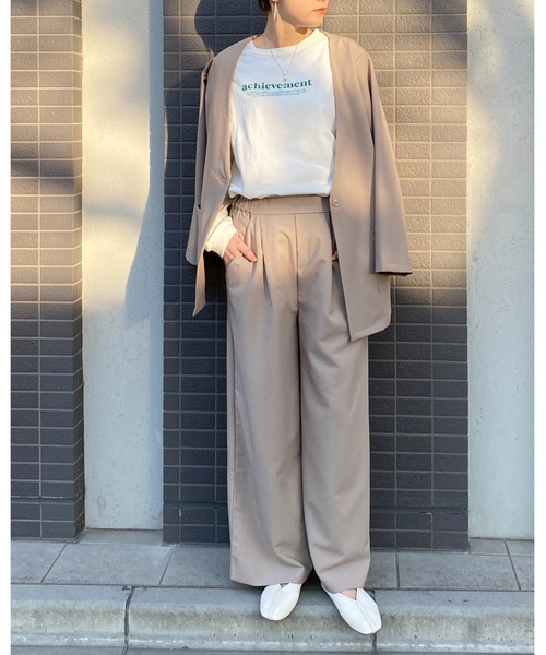 She's Closet(シーズクローゼット)の「ビッグシルエット長袖プルオーバーシンプルロゴロンT(Tシャツ/カットソー・レディース・グリーン/ホワイト×レッド/ホワイト×グリーン/スミクロ・FREE)」の21枚目の写真