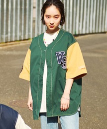【VISION STREET WEAR】ベースボールシャツ / カレッジワッペンスタジャン