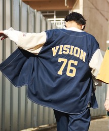 【VISION STREET WEAR】ベースボールシャツ / カレッジワッペンスタジャン