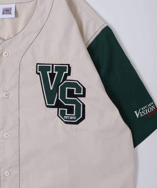 VISION STREET WEAR(ヴィジョンストリートウェア)の「【VISION STREET WEAR】ベースボールシャツ / カレッジワッペンスタジャン(シャツ/ブラウス・レディース・グリーン系2/ネイビー系2/ネイビー系1/イエロー系1/ホワイト系2/ホワイト系1/グリーン系1・LARGE/X-LARGE/MEDIUM)」の17枚目の写真