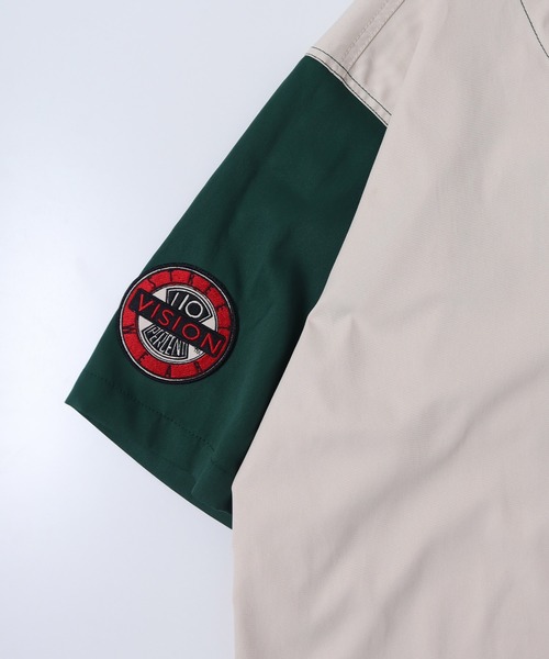 VISION STREET WEAR(ヴィジョンストリートウェア)の「【VISION STREET WEAR】ベースボールシャツ / カレッジワッペンスタジャン(シャツ/ブラウス・レディース・グリーン系2/ネイビー系2/ネイビー系1/イエロー系1/ホワイト系2/ホワイト系1/グリーン系1・LARGE/X-LARGE/MEDIUM)」の18枚目の写真
