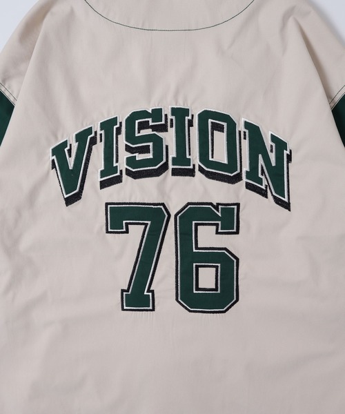 VISION STREET WEAR(ヴィジョンストリートウェア)の「【VISION STREET WEAR】ベースボールシャツ / カレッジワッペンスタジャン(シャツ/ブラウス・レディース・グリーン系2/ネイビー系2/ネイビー系1/イエロー系1/ホワイト系2/ホワイト系1/グリーン系1・LARGE/X-LARGE/MEDIUM)」の19枚目の写真
