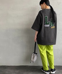 【WEB限定】[VISION STREET WEAR/ビジョン ストリート ウェアー] LA サガラ刺繍 ビッグシルエットTシャツ