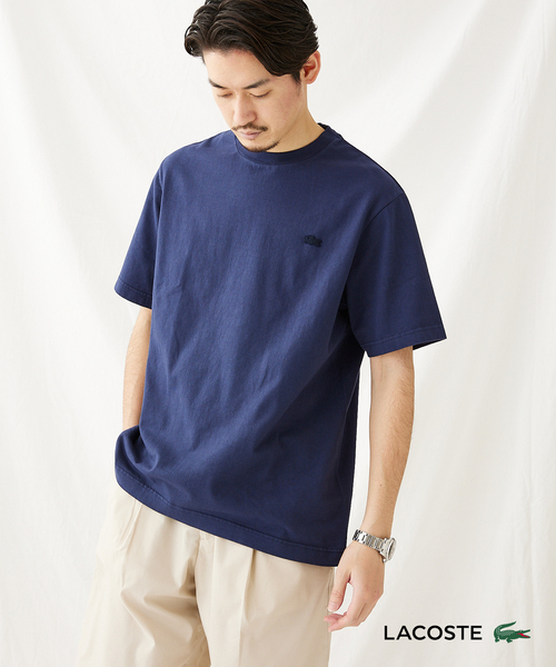 LACOSTE(ラコステ)の「【LACOSTE/ラコステ】ボディーサイズ ピグメント Tシャツ(Tシャツ/カットソー・メンズ・ホワイト/ブラック/ネイビー/ベージュ・3/5/4)」の4枚目の写真