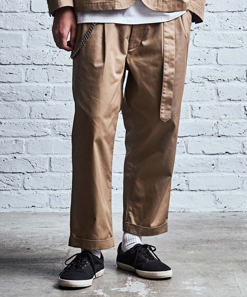 MSML(エムエスエムエル)の「RELAX WIDE PANTS(チノパンツ・メンズ・ブラック/ベージュ・L/M/S)」の20枚目の写真