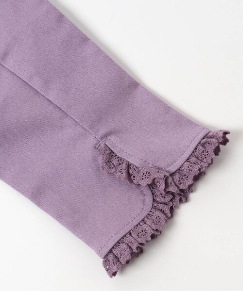 apres les cours（アプレレクール）の「裾レースパンツ 8分丈（その他パンツ・キッズ・インディゴブルー/カーキ/アイボリー/ピンク/パープル・100/110/130/90/140/120/80）」の18枚目の写真