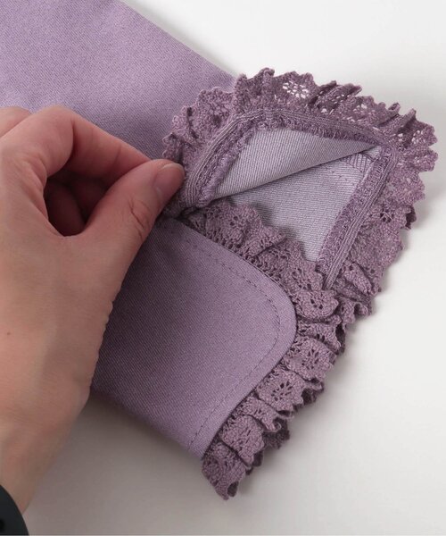 apres les cours（アプレレクール）の「裾レースパンツ 8分丈（その他パンツ・キッズ・インディゴブルー/カーキ/アイボリー/ピンク/パープル・100/110/130/90/140/120/80）」の17枚目の写真