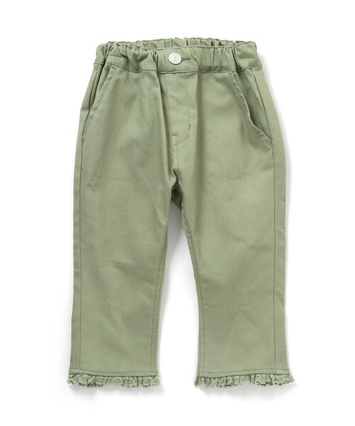 apres les cours（アプレレクール）の「裾レースパンツ 8分丈（その他パンツ・キッズ・インディゴブルー/カーキ/アイボリー/ピンク/パープル・100/110/130/90/140/120/80）」の13枚目の写真