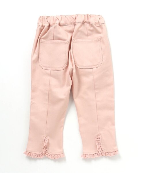 apres les cours（アプレレクール）の「裾レースパンツ 8分丈（その他パンツ・キッズ・インディゴブルー/カーキ/アイボリー/ピンク/パープル・100/110/130/90/140/120/80）」の8枚目の写真