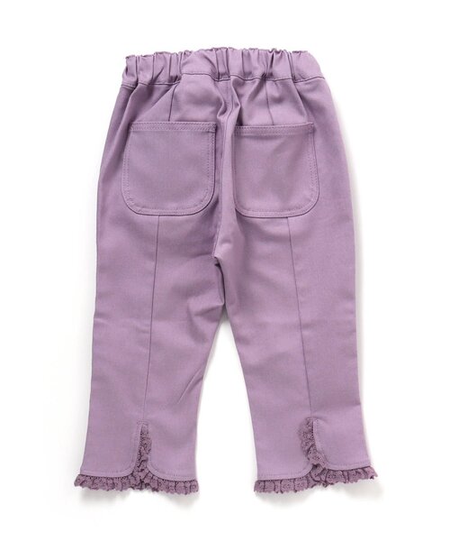 apres les cours（アプレレクール）の「裾レースパンツ 8分丈（その他パンツ・キッズ・インディゴブルー/カーキ/アイボリー/ピンク/パープル・100/110/130/90/140/120/80）」の7枚目の写真