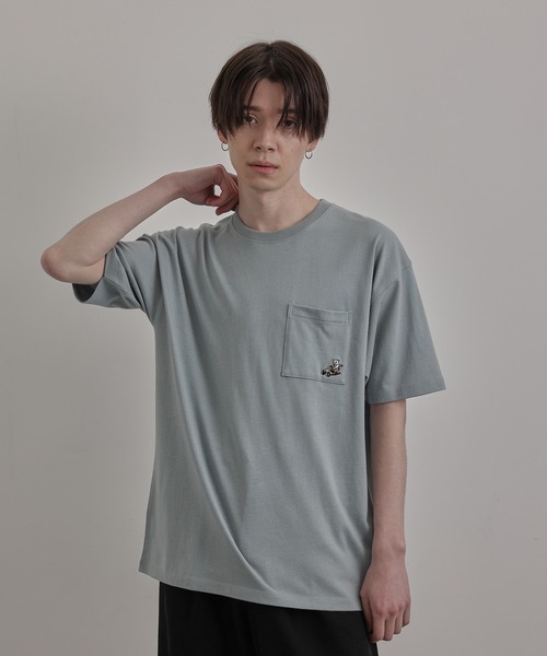 JUNRED(ジュンレッド)の「エシカルハーフスリーブTシャツ(Tシャツ/カットソー・メンズ・ホワイト/ネイビー/ピンク/ミント・LL/M/L)」の7枚目の写真