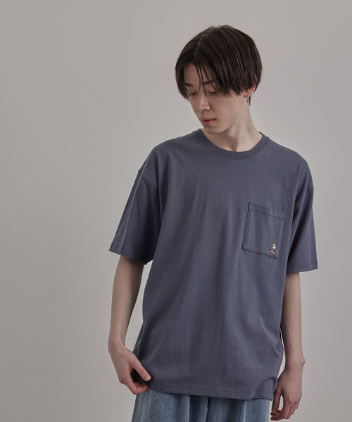 アトリエgg パリジェンヌ(ボートネックTシャツ）2ハーフ　レッドストライプ GRANCY】Damage HeartEmbroidery Halfsleeve Tee / ダメージ