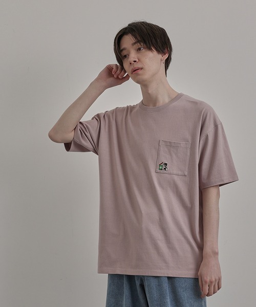 JUNRED(ジュンレッド)の「エシカルハーフスリーブTシャツ(Tシャツ/カットソー・メンズ・ホワイト/ネイビー/ピンク/ミント・LL/M/L)」の11枚目の写真