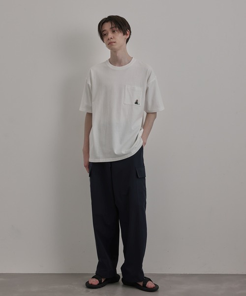 JUNRED(ジュンレッド)の「エシカルハーフスリーブTシャツ(Tシャツ/カットソー・メンズ・ホワイト/ネイビー/ピンク/ミント・LL/M/L)」の13枚目の写真