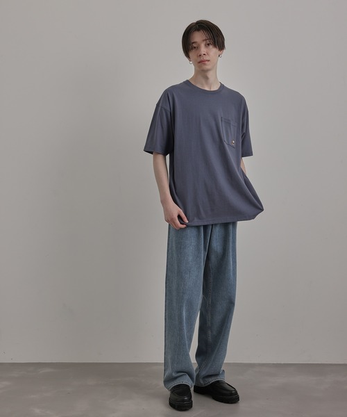 JUNRED(ジュンレッド)の「エシカルハーフスリーブTシャツ(Tシャツ/カットソー・メンズ・ホワイト/ネイビー/ピンク/ミント・LL/M/L)」の17枚目の写真