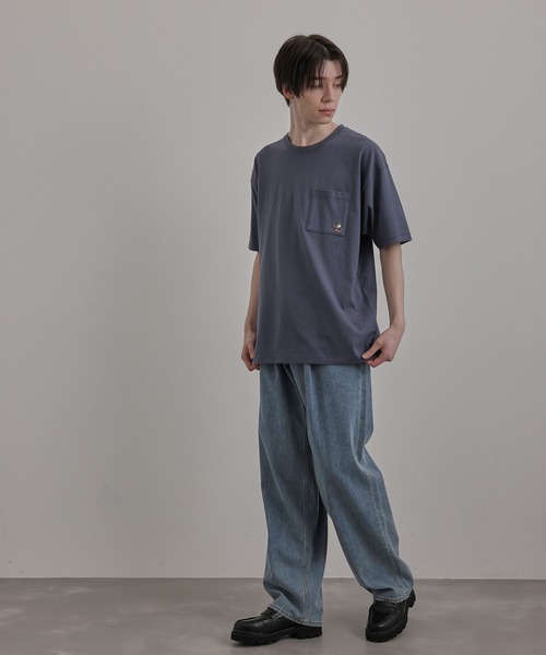 JUNRED(ジュンレッド)の「エシカルハーフスリーブTシャツ(Tシャツ/カットソー・メンズ・ホワイト/ネイビー/ピンク/ミント・LL/M/L)」の18枚目の写真