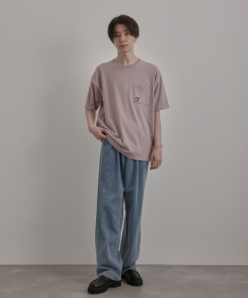 JUNRED(ジュンレッド)の「エシカルハーフスリーブTシャツ(Tシャツ/カットソー・メンズ・ホワイト/ネイビー/ピンク/ミント・LL/M/L)」の20枚目の写真