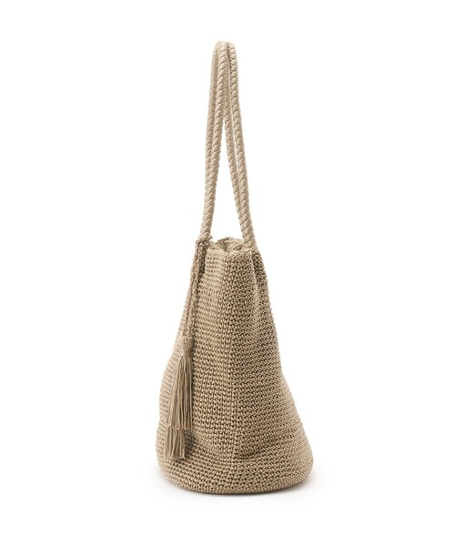 SHOO・LA・RUE（シューラルー）の「◆シンプルニットトート（トートバッグ・レディース・オレンジ/ベージュ/シルバー/ブラック系7・00）」の7枚目の写真