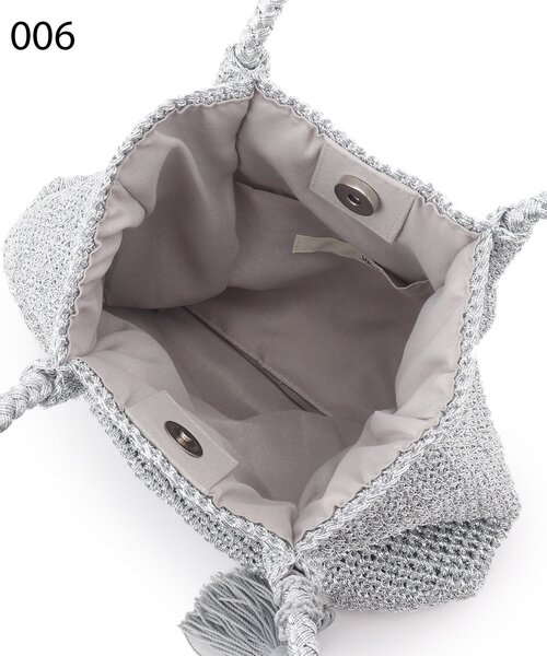 SHOO・LA・RUE（シューラルー）の「◆シンプルニットトート（トートバッグ・レディース・オレンジ/ベージュ/シルバー/ブラック系7・00）」の9枚目の写真