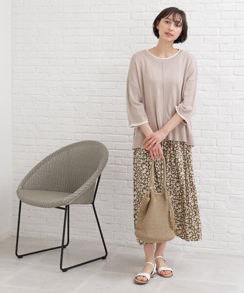 SHOO・LA・RUE（シューラルー）の「◆シンプルニットトート（トートバッグ・レディース・オレンジ/ベージュ/シルバー/ブラック系7・00）」の16枚目の写真