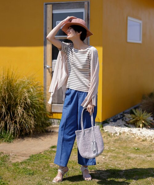 SHOO・LA・RUE（シューラルー）の「◆シンプルニットトート（トートバッグ・レディース・オレンジ/ベージュ/シルバー/ブラック系7・00）」の19枚目の写真