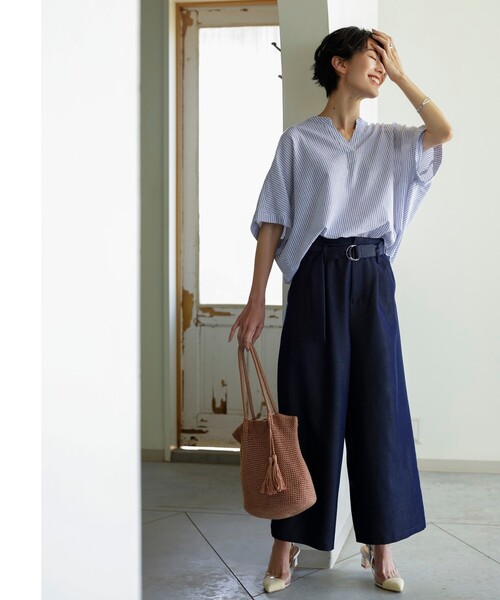 SHOO・LA・RUE（シューラルー）の「◆シンプルニットトート（トートバッグ・レディース・オレンジ/ベージュ/シルバー/ブラック系7・00）」の22枚目の写真