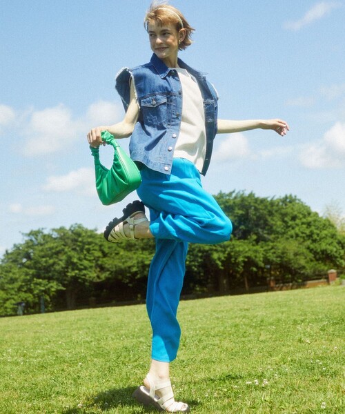 FREAK'S STORE（フリークスストア）の「CIMARRON JEANS × FREAK'S STORE/シマロンジーンズ 別注デニムフリンジベスト（ベスト・レディース・サックスブルー・ﾌﾘ-）」の14枚目の写真