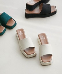 ROPE' PICNIC | スクエアトゥプラットフォームカップソールミュール(サンダル)