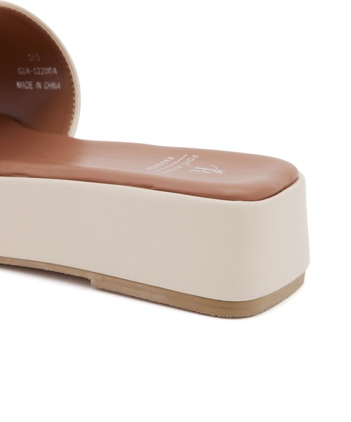 ROPE' PICNIC（ロペピクニック）の「スクエアトゥプラットフォームカップソールミュール（サンダル・レディース・キナリ/ダークグリーン/ブラック・22.5cm/24.5cm/23.5cm）」の7枚目の写真