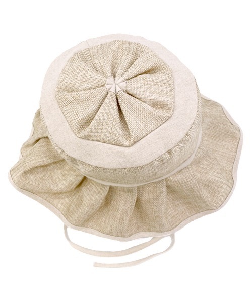 polcadot（ポルカドット）の「フェイクリネン ギャザーハット（ハット・レディース・ブラック/ベージュ/ブラウン/アイボリー・FREE）」の12枚目の写真