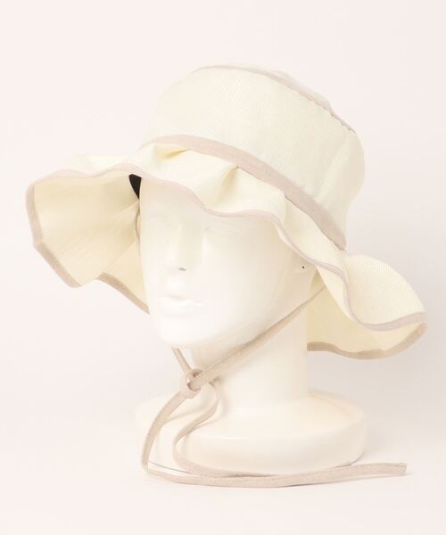 polcadot（ポルカドット）の「フェイクリネン ギャザーハット（ハット・レディース・ブラック/ベージュ/ブラウン/アイボリー・FREE）」の16枚目の写真
