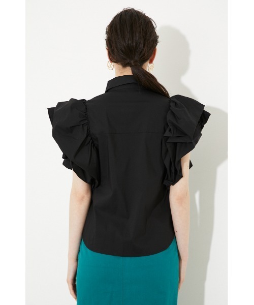 rienda（リエンダ）の「ソリッドボリュームスリーブシャツトップス（シャツ/ブラウス・レディース・ライトピンク/アイボリー/ブルー/ブラック・FREE）」の10枚目の写真