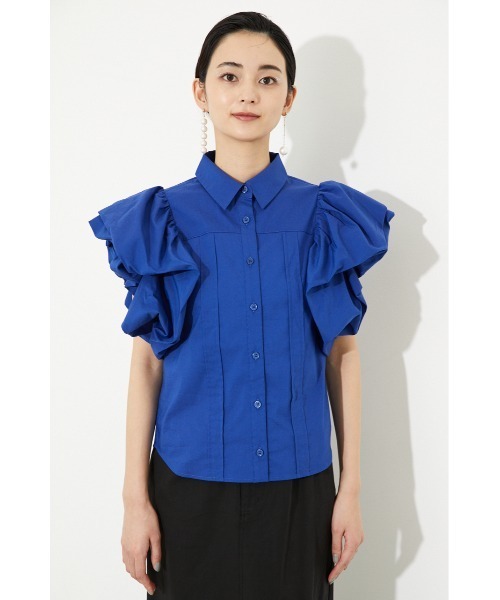 rienda（リエンダ）の「ソリッドボリュームスリーブシャツトップス（シャツ/ブラウス・レディース・ライトピンク/アイボリー/ブルー/ブラック・FREE）」の15枚目の写真