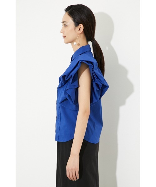 rienda（リエンダ）の「ソリッドボリュームスリーブシャツトップス（シャツ/ブラウス・レディース・ライトピンク/アイボリー/ブルー/ブラック・FREE）」の17枚目の写真