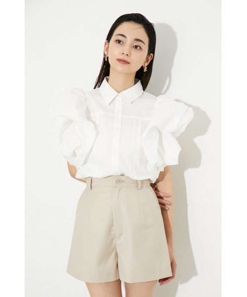 rienda（リエンダ）の「ソリッドボリュームスリーブシャツトップス（シャツ/ブラウス・レディース・ライトピンク/アイボリー/ブルー/ブラック・FREE）」の21枚目の写真