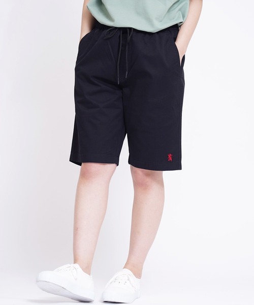 GIORDANO（ジョルダーノ）の「[GIORDANO] ライオン刺繍コットンツイルイージーチノショーツ (ユニセックス）（チノパンツ・レディース・ホワイト/ベージュ/レッド/パープル/ブラック/イエロー・LARGE/X-LARGE/SMALL/MEDIUM/XX-LARGE）」の3枚目の写真