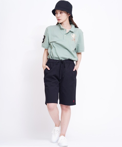 GIORDANO（ジョルダーノ）の「[GIORDANO] ライオン刺繍コットンツイルイージーチノショーツ (ユニセックス）（チノパンツ・レディース・ホワイト/ベージュ/レッド/パープル/ブラック/イエロー・LARGE/X-LARGE/SMALL/MEDIUM/XX-LARGE）」の13枚目の写真