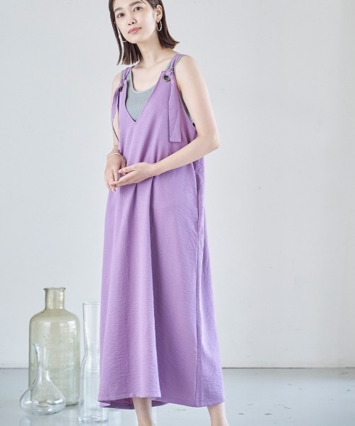 FURRY（ファーリー）の「ベルトストラップフレアロングワンピース（ワンピース・レディース・チャコールグレー/ラベンダー/グレー系その他・FREE）」の15枚目の写真