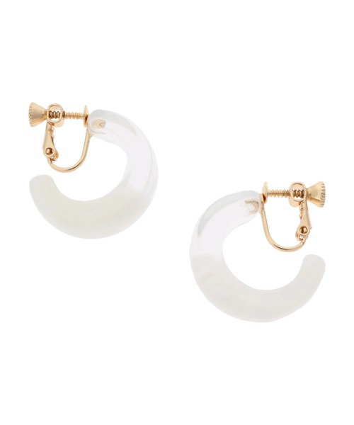 earth music&ecology(アースミュージックアンドエコロジー)の「グラデーションクリアイヤリング(イヤリング・レディース・アイボリー/オレンジ・FREE)」の5枚目の写真